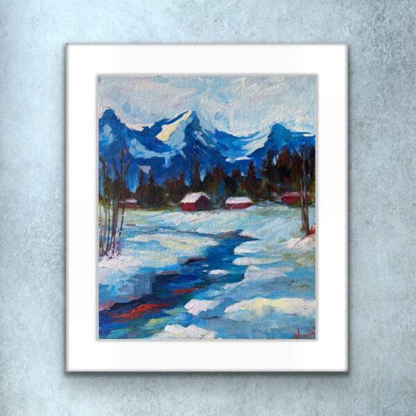 The Dreamy Blue Painting For Home Wall Art Decor - Image 5