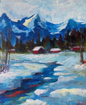 The Dreamy Blue Painting For Home Wall Art Decor