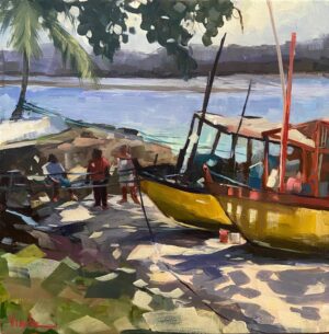 AT The Shore Painting For Home Wall Art Decor