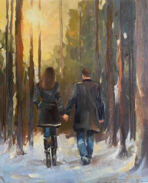 A Walk To The Rise Painting For Home Wall Art Decor