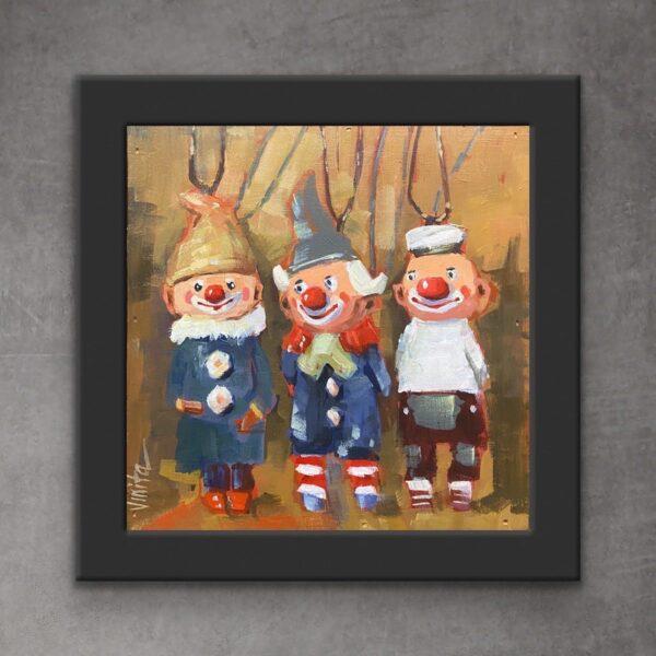 The Sweet Trio Painting For Home Wall Art Decor - Image 3