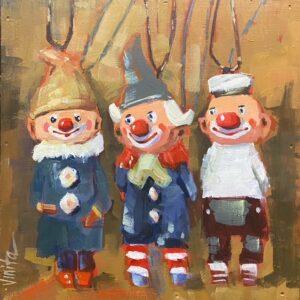 The Sweet Trio Painting For Home Wall Art Decor