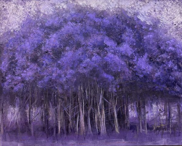 Abstract tree of life painting by contemporary artist Vinita Sadarangani