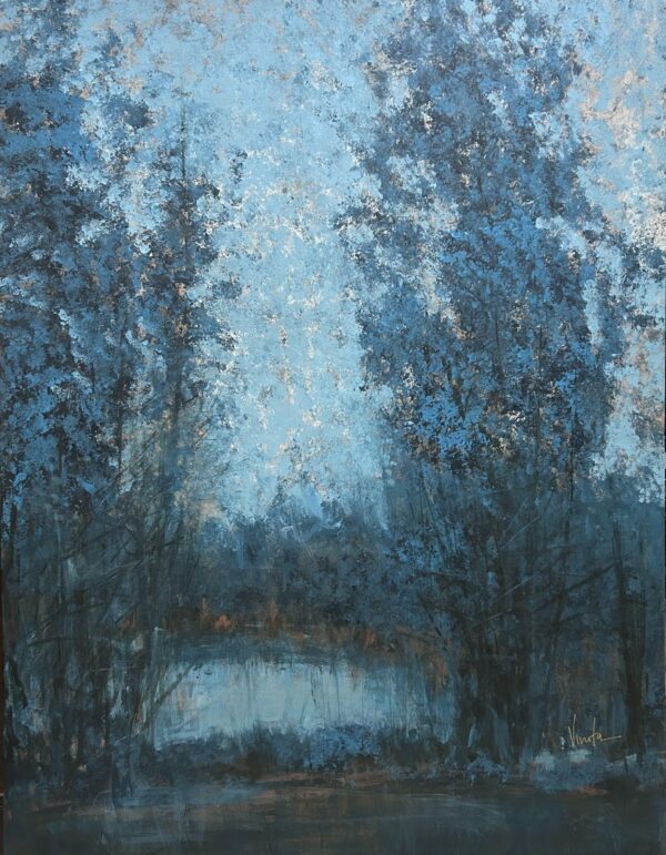 Abstract original nature painting by contemporary artist Vinita Sadarangani