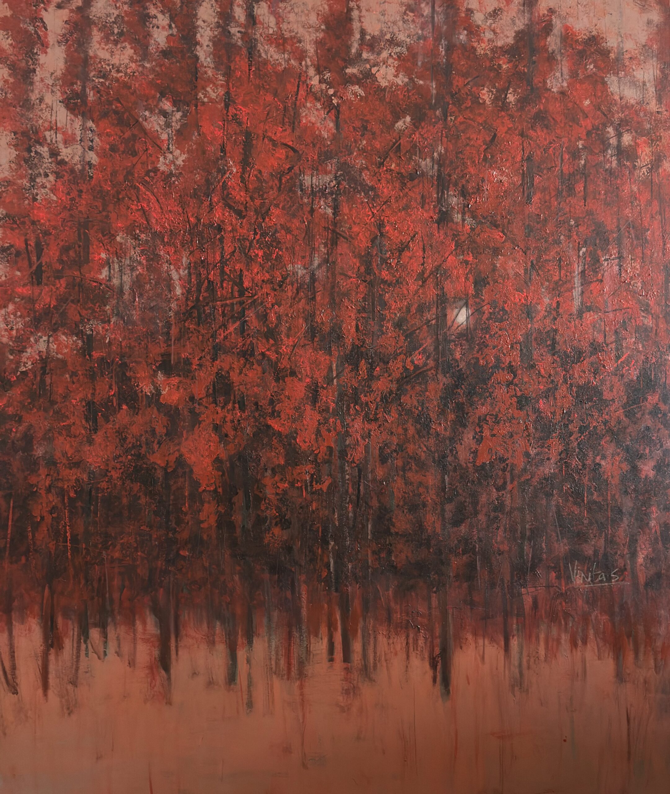 Rakta Contemporary Red Abstract Painting